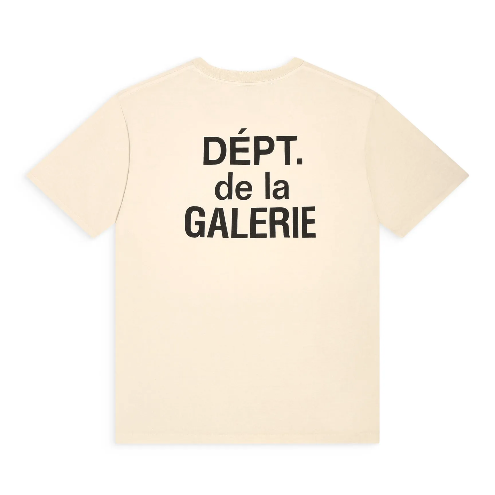 GALLERY DEPT. SELF TITLE TEE New green METROPOLITAN slogan printed short-sleeved Metropolis French TEE Cream S-XL Genuine fabric Original craftsmanship Tube-woven side seam fabric Ready-made garments dyed Same as the original Water slurry printing Breathable and no feel Hand-worn and distressed Top purchasing level